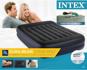 Intex 64124 Nadmuchiwane podwójne łóżko dla gości Airbed Camping 152x203x42