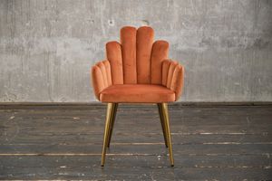 KAWOLA Esszimmerstuhl Stuhl Velvet verschiedene Farben FREJA orange