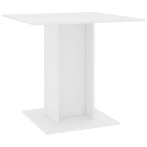 vidaXL Jídelní stůl bílý 80x80x75 cm Materiál dřevo