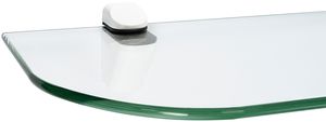 Glasregal 6mm + Clip CUCALE, Befestigungsclip :Cucale Weiß, Dekor:Klar, Größe :60 x 15 cm