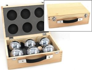 Longfield Games Boule-Set im Luxusetui Silber