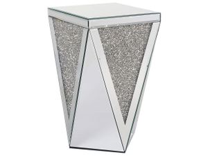 BELIANI Beistelltisch Silber Spiegelglas Nachttisch Glam Design Wohnzimmer Schlafzimmer