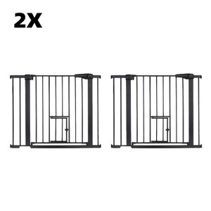 2 kusy COMOMY bezpečnostná brána do dverí schodisková brána pre deti bezpečnostná brána 74-103 cm široká čierna