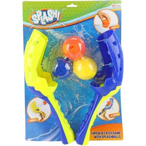 Toi-Toys - SPLASH Wasser Ballfangspiel (2 Fangschaufeln + 3 Bälle) Wasserspielzeug Wasserbomben