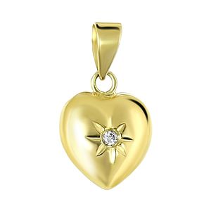 585 Gelbgold-Anhänger „Herz“ Diamant 0,01ct