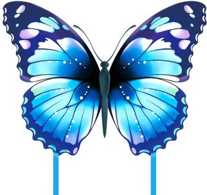Schmetterling Drachen flugdrachen für Kinder und Erwachsene (blau)