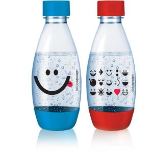 Sodastream 2x PET Flaschen 0,5 L blau und rot