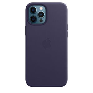 Kožené pouzdro Apple iPhone 12 Pro Max s MagSafe -  / barva:tmavě fialová