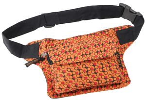 Bedruckte Stoff Sidebag & Gürteltasche, Farbenfrohe Bauchtasche, Hüfttasche - Orange, Unisex - Erwachsene, Baumwolle, 15*20*5 cm, Festival- Bauchtasche Hippie