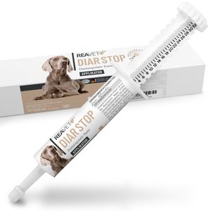 REAVET Diar Stop Darmregulativ Paste für Hunde Durchfallstop 30ml – Hunde Durchfallmittel bei Darmbeschwerden, Verdauungsstörungen - Elektrolyte