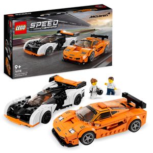LEGO 76918 Speed Champions McLaren Solus GT & McLaren F1 LM, 2 ikonische Rennwagen Spielzeuge, Hypercar Modellbausatz, Auto-Sammlerstück 2023 Set