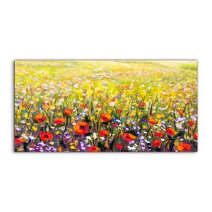 Coloray Obrázek vytištěný na plátně 120x60cm Nástěnné umění na plátně Malba Obraz na plátně - Malba, květiny, louka