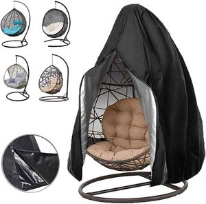 Hängesessel-Abdeckung, Patio-Schaukelei, wasserdicht, staubdicht, Reißverschluss-Zugseil, 210D Oxford-Stoff, Veranda, Garten, Rasenstuhl, Schutz, Möbelzubehör