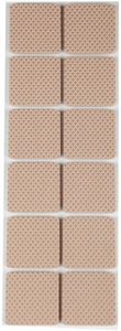 Anti-Rutsch Pads Bodengleiter beige selbstklebend in rund und eckig auswählbar (Eckig 40 x 40 mm)