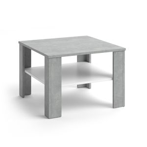 Vicco Coffee table Homer, 60 x 42 cm, Concrete/White