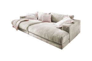 KAWOLA Big Sofa Stoff od. Cord verschiedene Farben E cremeweiß,  170,  Cord