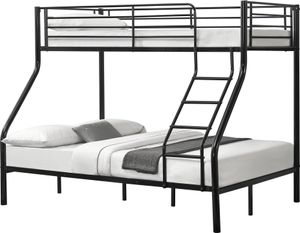 neu.haus Detská poschodová posteľ - čierna - 200x140/90cm Detská poschodová posteľ Loft Bed Kovový rám postele
