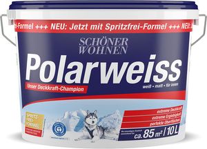 Schöner Wohnen Polarweiss 10 Ltr. weiss extreme Deckkraft Innendispersionsfarbe