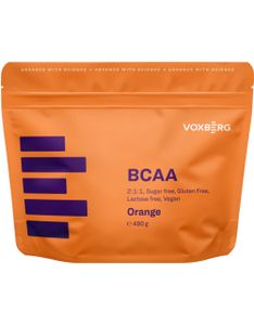 Voxberg BCAA 490 g pomaranč / BCAA aminokyseliny / Aminokyseliny BCAA v optimálnom pomere 2:1:1