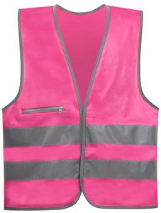 Safety Maker 44569 Kinder Sicherheitsweste, Warnweste, Reflektorweste, refkletierend für 3-6 Jahre, pink