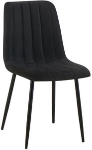 CLP Stuhl Dijon Mit Ziernähten, Farbe:schwarz, Material:Stoff