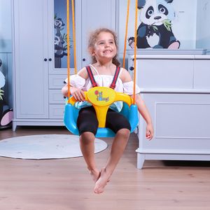 Ogi Mogi Toys Kinderschaukel Indoor, Outdoor, Schaukelsitz Gartenschaukel für Baby Kinder mit Rückenlehne und Anschnallgurt, Spielzeug ab 1 Jahr
