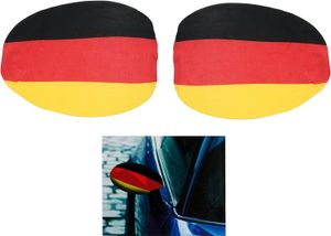 JUNG Fahne Autospiegelbezug Deutschland Fussball EM 2024 Fan, Europameisterschaft (Fahne, Flagge, Fan Artikel, Mützen, Auto, Europameisterschaft)