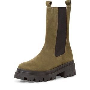 Tamaris Chelsea Boot - Olive Veloursleder Größe: 41 Normal