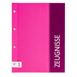 ROTH Zeugnismappe Spectrum mit Buchschrauben pink A4, 12 Einlagen - erweiterbar