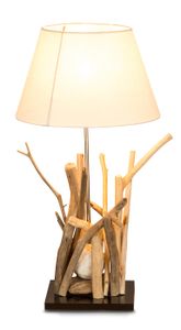 Tischlampe aus Holz Treibholz 35x35x65cm Lampe Holzlampe Unikat
