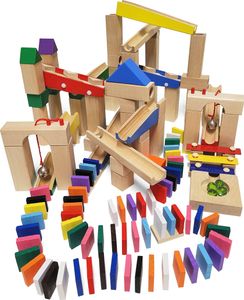 Calmado - Dominosteine Set, Domino Steine Spiel aus Holz im Set ink. Tasche