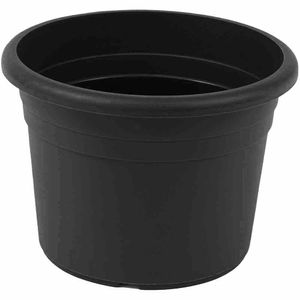 ECO Cilindro 25cm schwarz Kunststoffgefäß mit Bodenlöchern