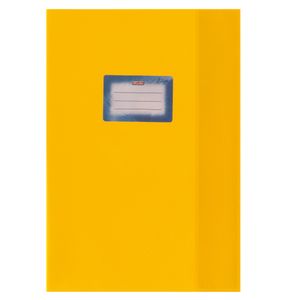 5 Herlitz Heftumschläge / Hefthüllen DIN A4 / Baststruktur / Farbe: gelb