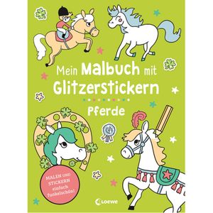 Loewe Mein Malbuch mit Glitzerstickern - Pferde