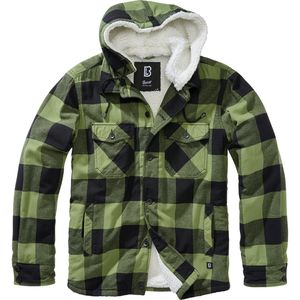 Bunda Brandit Lumberjacket Hooded black/olive - 7XL