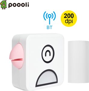 Poooli L1 Termálna fototlačiareň 200dpi Bluetooth Nálepka na účtenky Kompatibilný so systémom Android a iOS