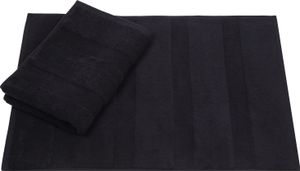 Betz 2 Stück Badvorleger 50x70 cm DELUXE Badematte Badteppich Duschvorleger 100% Baumwolle 680g/m² Farbe: schwarz Betz 2 Stück Badvorleger 50x70 cm DELUXE Badematte Badteppich Duschvorleger 100% Baumwolle 680g/m² Farbe: schwarz