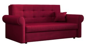 MIRJAN24 Schlafsofa Viva Silver III, Polstercouch mit Bettkasten und Schlaffunktion, Dreisitzer Polstersofa, Stilvoll Sofa (Kronos 02)