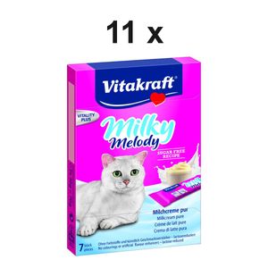 Vitakraft Katzensnack Milky Melody Pur - 11 x 70g