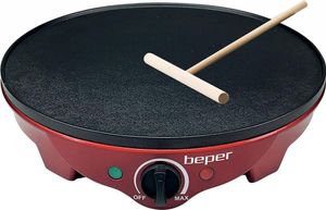 Beper BT.700Y Crepes Maker na palacinky, palacinky a piadiny elektrický s drevenou špachtľou