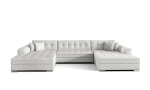 Wohnlandschaft U-Form Vera XXL Sofa mit Schlaffunktion Farbe Soft 17