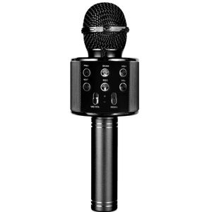 Bluetooth Mikrofon  Karaoke-Mikrofon Handheld Stereo Sound Bluetooth Karaoke Kinder und Erwachsene Schwarz Mit LED-Licht