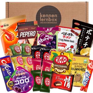 Asia Mix | Kennenlernbox mit 21 beliebten Süßigkeiten aus Korea und Japan | Geschenkidee für besondere Anlässe