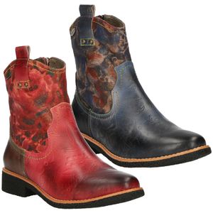 Laura Vita Damen Stiefelette Leder Cowboy Western Boot Cocralieo 57A, Größe:39 EU, Farbe:Blau