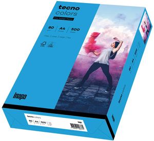 tecno Multifunktionspapier colors A4 80 g/qm intensivblau 500 Blatt