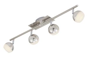 Briloner LED Deckenleuchte 4 Flammig Silber Metall 1400lm Warmweiß Schwenkbar