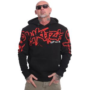 Yakuza Herren Tagged Kapuzenpullover, Schwarz, M