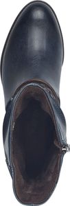 MARCO TOZZI Damen Stiefelette geraffter Schaft Zierbänder 2-25316-41, Größe:39 EU, Farbe:Blau