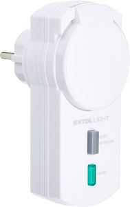 Extol Light zestaw 2 gniazd sterowanych radiowo 43803 do użytku zewnętrznego, standard IP44, maks. 3680 W, wskaźnik LED, bez pilota, W, 230 V, biały