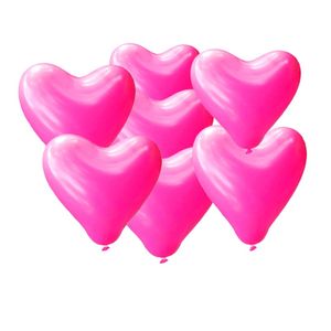 25 Herzballons inkl. Ballongas Heliumfüllung Herz rosa